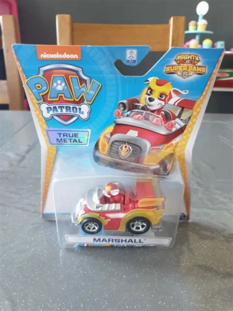 Spin Master Paw Patrol True Metal Mighty Pups Super Paws Marshall New