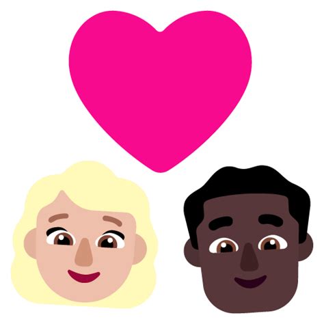 👩🏼‍ ️‍👨🏿 Couple With Heart Woman Man Medium Light Skin Tone Dark Skin