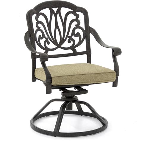 Rosedown 7 Piece Cast Aluminum Patio Dining Set With Swivel Rockers And