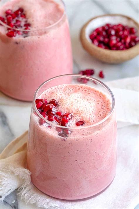 Pomegranate Smoothie 5 Ingredients Feelgoodfoodie