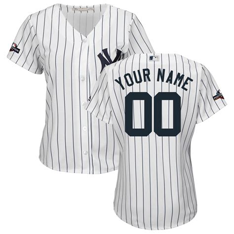 Womens New York Yankees Majestic White 2019 Postseason Custom Official