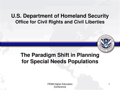Ppt Us Department Of Homeland Security Office For Civil Rights And