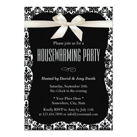 All White Party Invitation African American