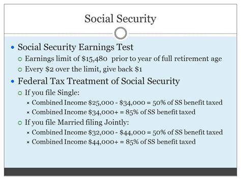 Retirement Benefits Institute Social Security Taxation Retirement