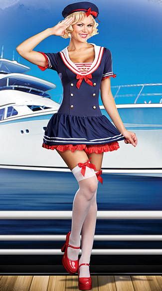 Hello Sailor Navy Sailor Girl Uniform Rockablility Pin Up Costume Hat