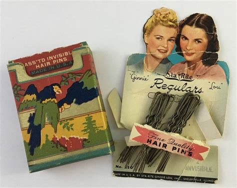 Vintage Bobby Pin Packages Vintage Bobby Pin Card Sta Rite Etsy