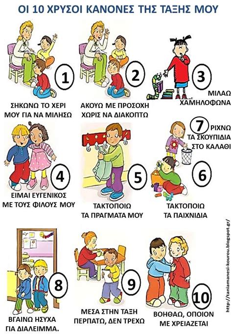 Δραστηριότητες παιδαγωγικό και εποπτικό υλικό για το Νηπιαγωγείο Οι κανόνες της… preschool
