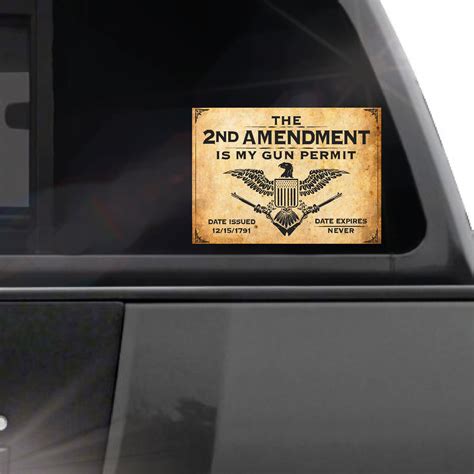 The 2nd Amendment Is My Gun Permit Sticker Vinyl Mayhem Reviews On Judge Me