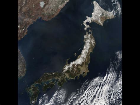 Nasa Nasas Aqua Satellite View Of Cloud Free Japan On