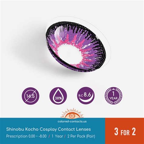 Demon Slayer Shinobu Kocho Cosplay Contact Lenses Colored Contact