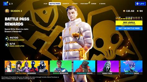 Fortnite Chapter 4 Season 2 Battle Pass All Rewards And Theme Youtube