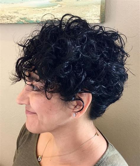 Currently growing out a pixie cut? Black+Tousled+Curly+Pixie | Short wavy hair, Longer pixie ...