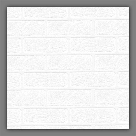 Graham And Brown Eclectic 56 Sq Ft White Vinyl Paintable Textured Brick