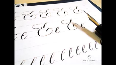 Serie Caligrafía Copperplate ¿cómo Escribir La Letra E Paso A