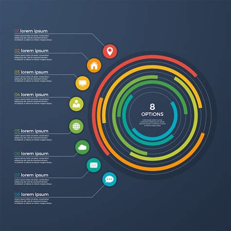 Premium Vector Presentation Infographic Circle Chart 8 Options