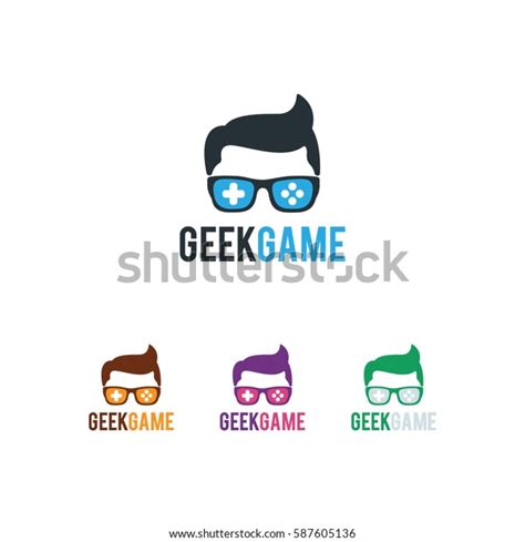 Geek Games Logo Vector Stock Vector Royalty Free 587605136