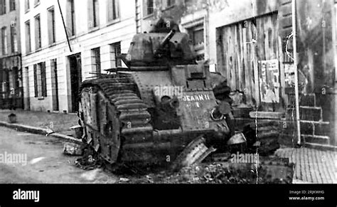 World War Ii France Tanks B1 Bis Char B1 Tank Number 401 Of The