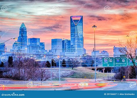 Charlotte The Queen City Skyline Stock Photo Image 39156607