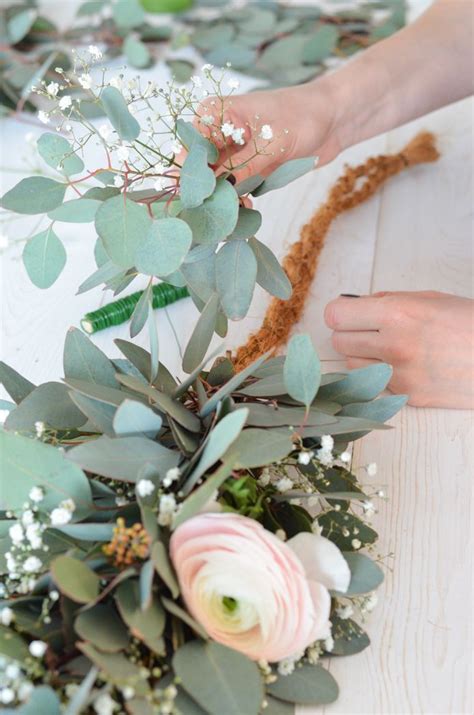 Eucalyptus Wedding Part Tie the table garland yourself Düğün fikirleri Nişan Çiçek