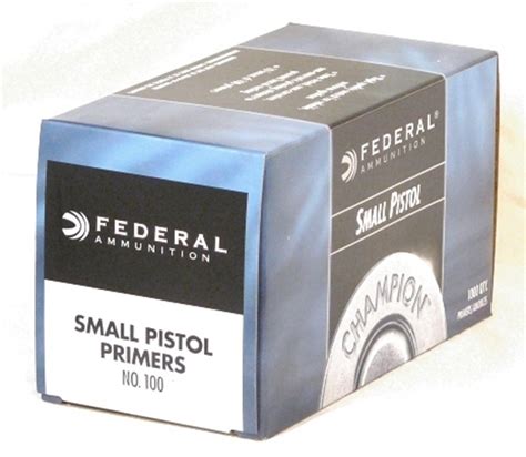 Federal 100 Small Pistol Primers Projectile King