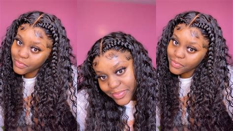 Two Braid Curly Wig Install Tutorial How To Melt Your Lace Down For