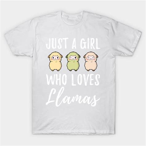 Buy T Shirt Women Just A Girl Who Loves Llamas Harajuku Print Kawaii