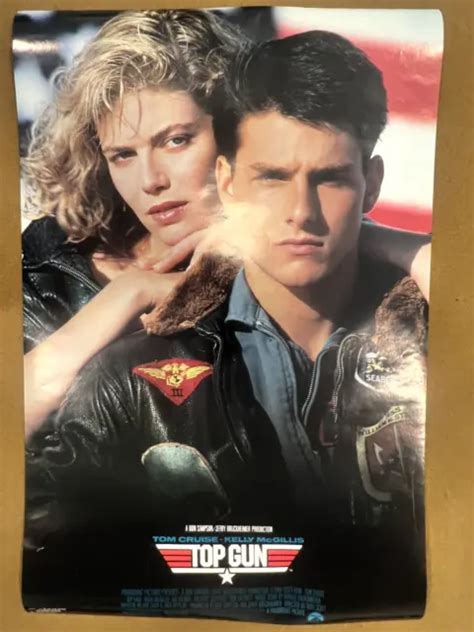 Top Gun Original 1986 Movie Poster Tom Cruise Kelly Mcgillis 23 X 345