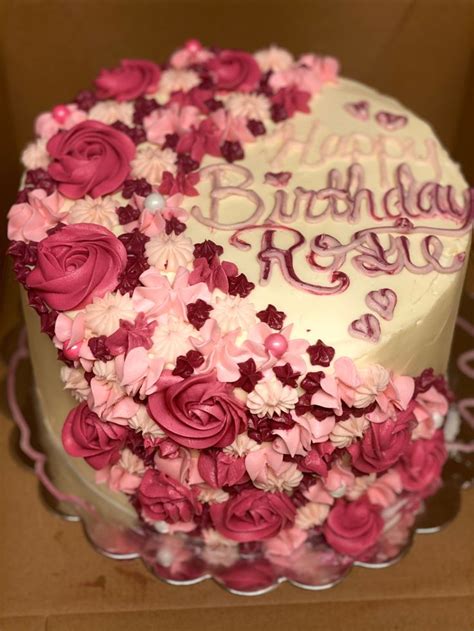 Pink Rose Cake For Her Pink Rose Cake Rose Cake Cake