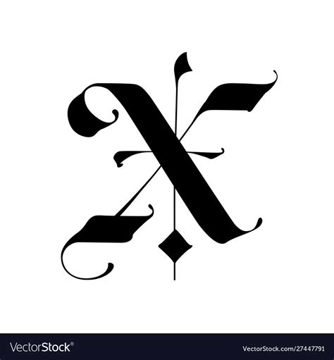 Calligraphy Alphabet Gothic X Calligraphy Alphabet Lettering Images