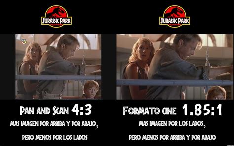 Jurassic Park Vídeo Comparativo Pan And Scan 43 Vhs Vs Formato