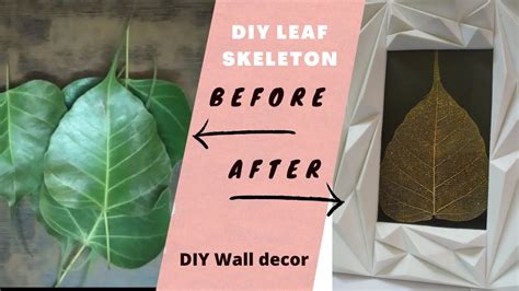 Diy Skeleton Leaf For Wall Decoration How To Make Skeleton Leaf