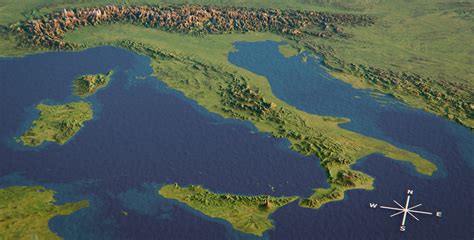 Relief Map Of Italy R Blender
