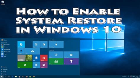 Click the update & security tile. How to Enable System Restore in Windows 10 - YouTube