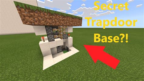 How To Make A Secret Trapdoor Entrance In Minecraft Bedrock 115 Youtube