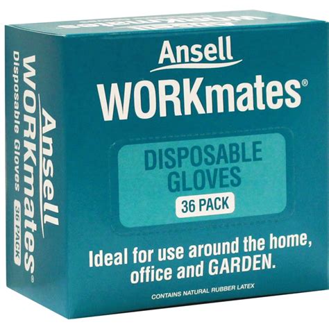 Ansell Workmates Disposable Gloves 36 Pack Bunnings Warehouse