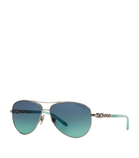 Womens Tiffany And Co Silver Aviator Sunglasses Harrods Uk