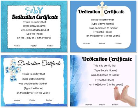 Free Baby Dedication Certificate Editable And Printable