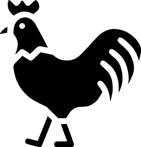 Rooster Chicken Hen Bird Livestock Farm Svg Png Icon Free Download