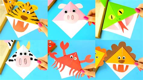 10 Animal Corner Bookmarks How To Make And Ideas For Kids Youtube