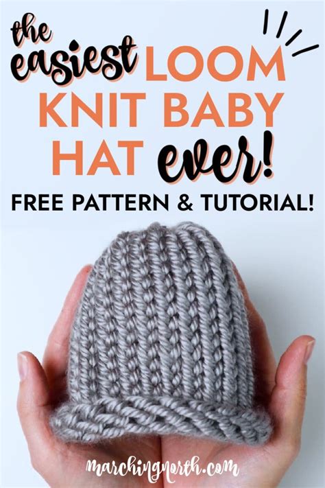 Easiest Loom Knit Baby Hat Free Pattern Marching North