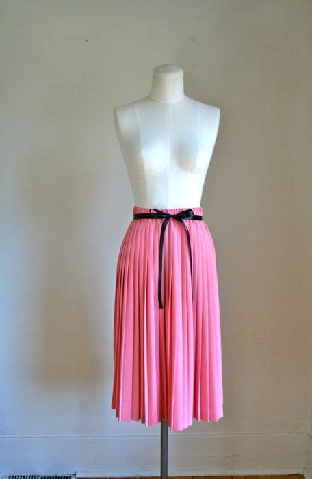 Vintage Midi Skirt Pretty In Pink Knife Pleated Skirt S M Etsy