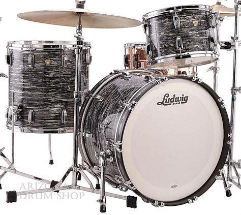Ludwig Classic Maple Fab Vintage Black Oyster 3 Piece Shell Reverb