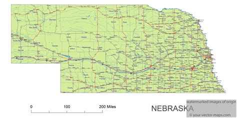 Nebraska State Route Network Map Nebraska Highways Map Cities Of