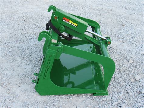 48″ Compact Tractor Single Cylinder Solid Bottom Bucket Grapple Fits