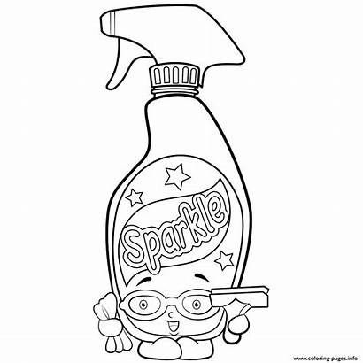 Shopkins Coloring Pages Clean Season Window Cleaner