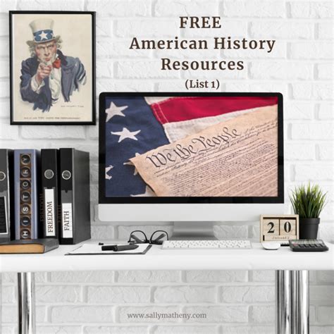 Free American History Resources List 1 Sally Matheny
