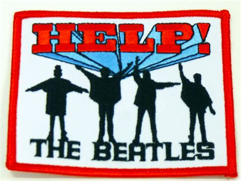 Help The Beatles Patch Retro Sixties Mod Square Logo Patch
