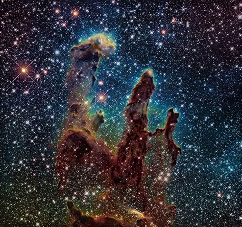 Nasas New Images Of The Eagle Nebula Overplayed And Enhanced Eagle