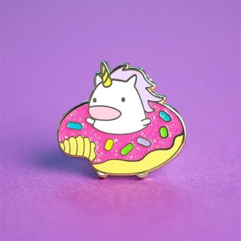 Donut Unicorn Enamel Pin Unicorn Accessories Cute Unicorns Etsy Uk