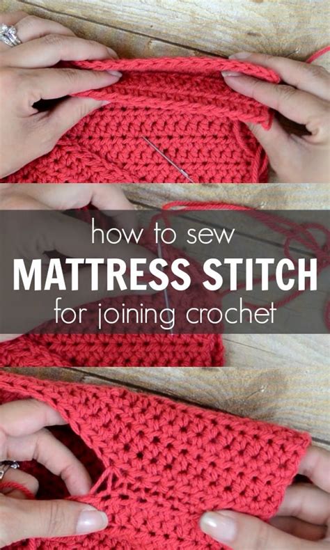 How To Sew Crochet Pieces Together Using The Mattress Stitch